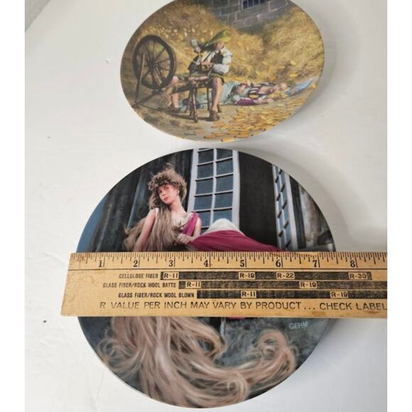 VTG Charles Gehm Rumpelstilzchen Runpunzel Fairy Tales collector plates Bradford - Picture 7 of 7